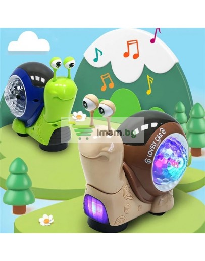 Интерактивна играчка Охлюв със звуци и светлини Gear Snail